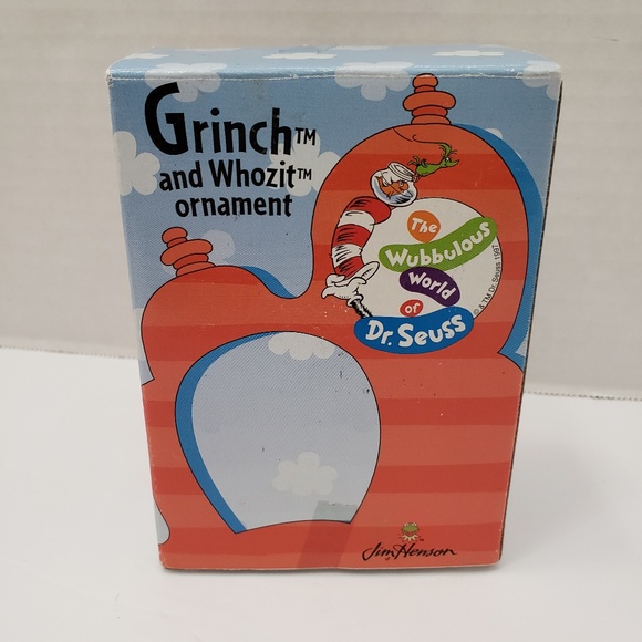 Rare Wubbulous World Dr. Seuss Grinch Whozit Ornament Jim Henson Artist Box Gift - Picture 1 of 8